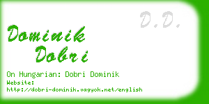 dominik dobri business card